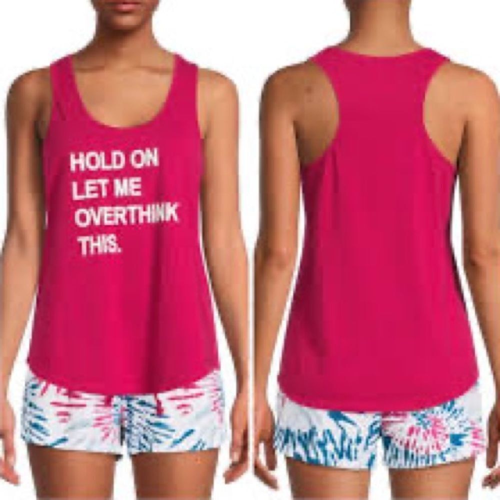 Secret Treasures Logo Tank Top “Hold On Let Me Overthink This” Size Medium